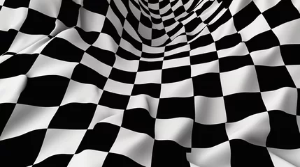 Foto auf Alu-Dibond Trippy checkerboard © Cybonad
