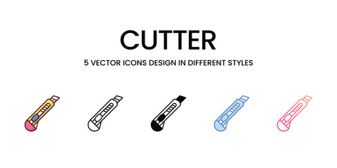 Cutter icon vector stock illustration.