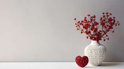Valentines Day flower frame