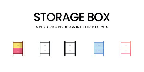 Storage box icon vector stock illustration.