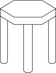 Stool Thin Line Icon