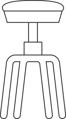 Obraz premium Stool Thin Line Icon