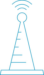 Radio Antenna Icon Thin Line