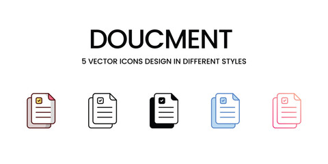 Doucment  icon vector stock illustration.