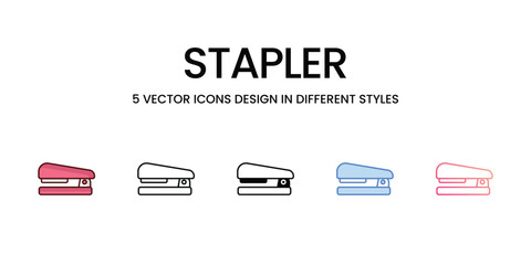 Stapler icon vector stock illustration. - obrazy, fototapety, plakaty