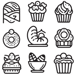 set of cupcakes