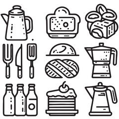 set of BAKERY icons