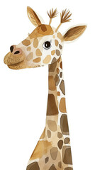 Obraz premium A playful giraffe illustration capturing the whimsical charm of wildlife. AI Generative.