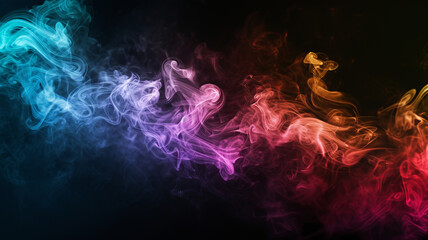 Ethereal swirls of color dance in a mesmerizing smoke, inspired by AI Generative magic.