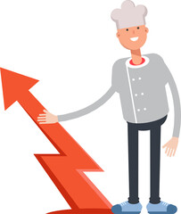 Chef Character and Arrow Chart
