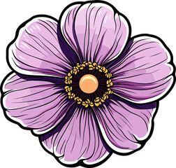 Anemone flower clipart design illustration