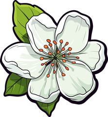 Apple flower blossom clipart design illustration