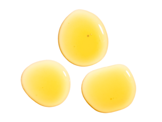 round drops gel serum on a transparent background