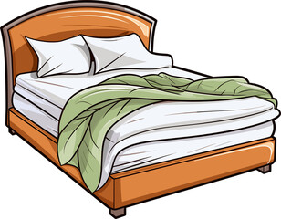 Bed clipart design illustration