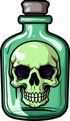 Poison bottle clipart design illustration
