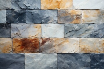 Stone brick wall background. Created with Ai