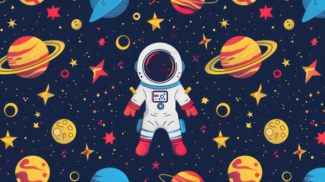 Fototapeta Playful Horizons: Colorful Kids Space Wallpaper