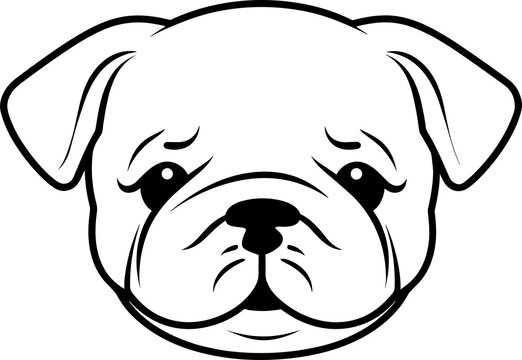 Bulldog design clipart design illustration