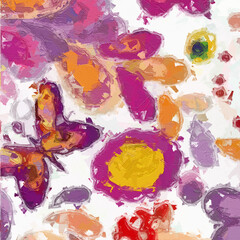 Oil paintings and various flowers, animals, chrysanthemums, and birds are beautiful