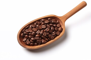 Fototapeta premium Coffee Beans on a Wooden Spoon