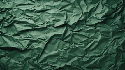 The background is made of green crumpled paper with a texture for the design. Abstract rough texture of the paper.