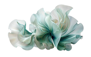 a poetic marriage of mint green and seafoam blue abstract shape