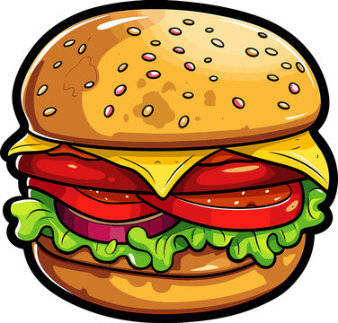 recommend clip art: Burger clipart design illustration