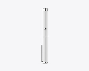 Blank laser pointer pen ready for your design and branding mockup template isolated on white background, 3d illustration.