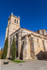 Fototapeta na wymiar Church of Santa María la Mayor of Villamuriel de Cerrato (13th century). Palencia, Castile and Leon, Spain.