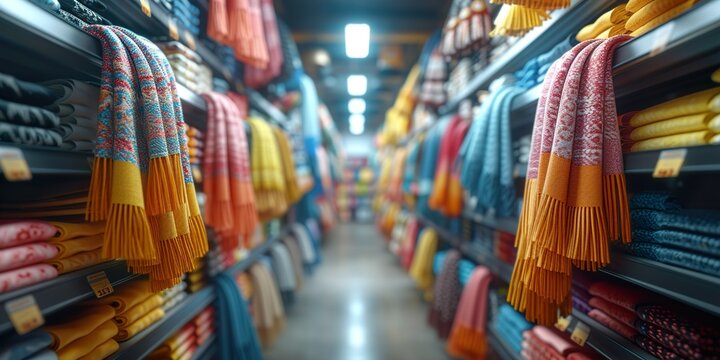 colorful clothes in a shop