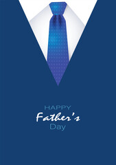 Happy Father's Day greeting card with hand writing and necktie.