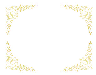 金色（ゴールド）の装飾フレーム枠