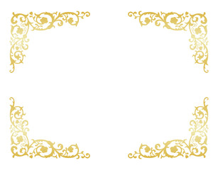 金色（ゴールド）の装飾フレーム枠
