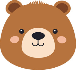 Bear head clipart design illustration