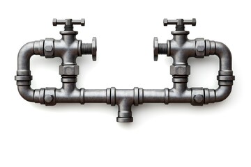 Plumbing industry banner design element isolated on white background Generative Ai