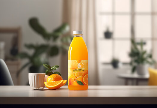 Juice of oranges, Natural juices concept. Neutral background.
