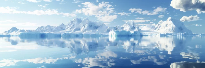 Foto op Plexiglas Serene arctic landscape with reflective waters. © RISHAD
