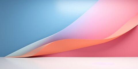Wall pastel colorful minimalist backdrop featuring dynamic diagonal gradient lines modern aesthetics with captivating simplicity wave and line.