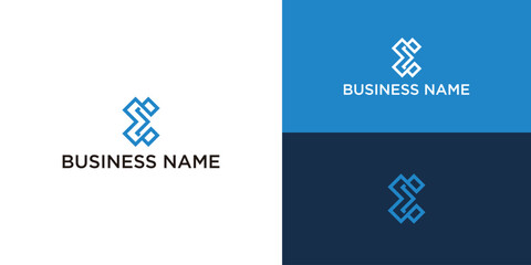 Infinity Line Letter Initial E Logo Design