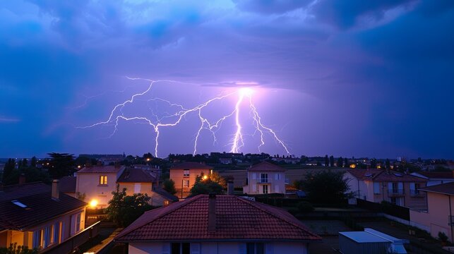 Lightning strike made with Ai generative technology