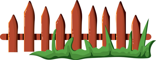 Wooden Fence Sign Isolated