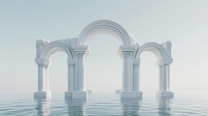 Fototapeta premium blue sky with columns