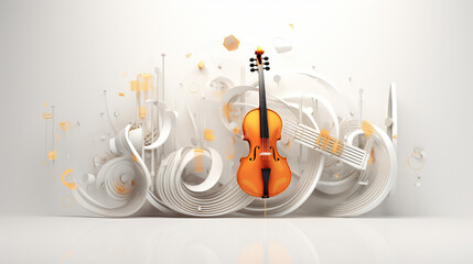white background musical style