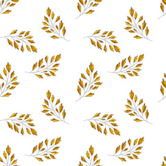 Seamless watercolor floral pattern. Hand-drawn illustration