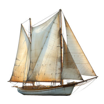 sailboat isolated on transparent background, element remove background, element for design
