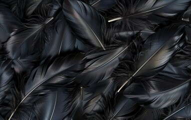 black feathers background