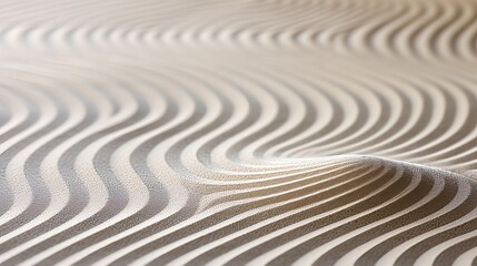 Fototapeta na wymiar Serenity of zen garden meditation with wave patterns on sand