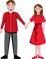 Valentine couple character