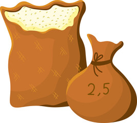 Vector illustration and concept of zakat fitrah in the holy month of Ramadan