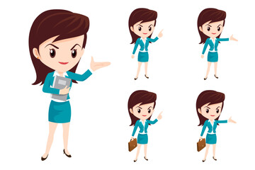 business woman standing character 05